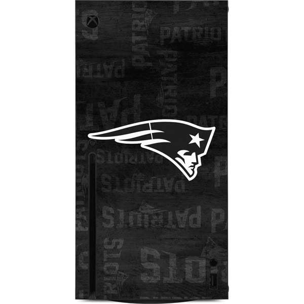 Skinit Decal Gaming Skin Compatible with Xbox Series X Console - Officially Licensed NFL New England Patriots Black & White Design