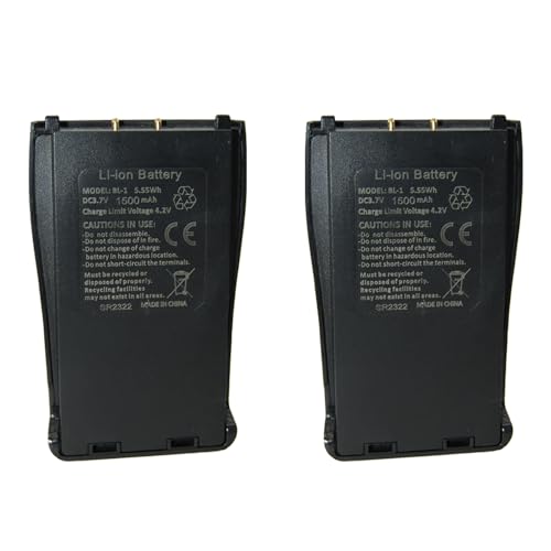 Image of RENMAX 3.7V 1500mAh Li-ion Rechargeable Battery Pack BL-1 Compatible with Radio Long Range FB-888 (Pack of 2)