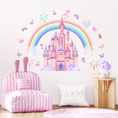 Vinilos Decorativos Castillo Arcoíris para Pared miniatura 1