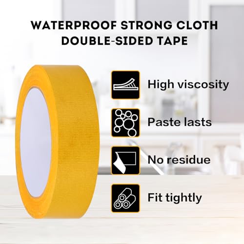 RMIVEGLIA teppichklebeband doppelseitig, 3cm x 20m, transparent, spurlos - Ideal für Teppiche, Fotos, Wände, Küchen, Zuhause und Schule, Einfach zu schneiden und zu entfernen