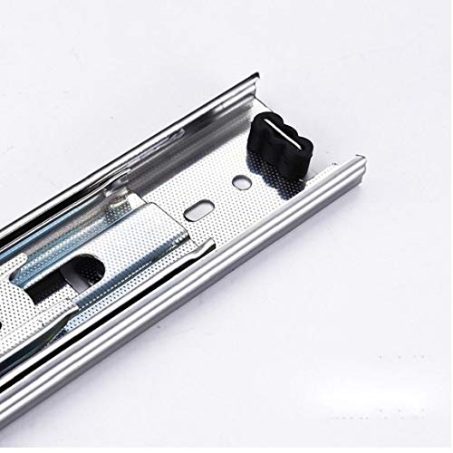 Guide-portantes rail épaississement en acier inoxydable pour tiroirs télescopiques argent - 5