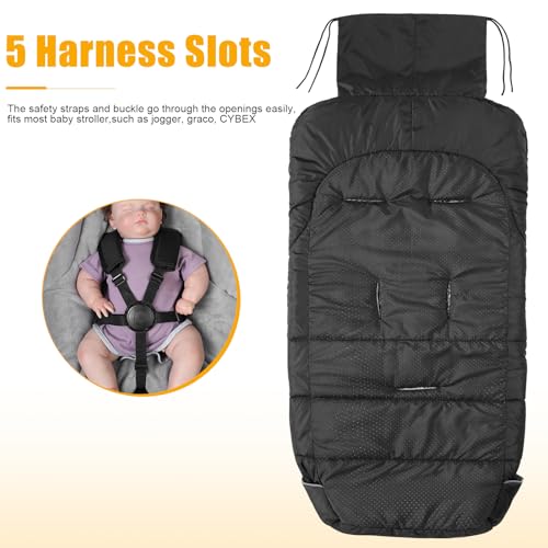 Yoofoss Winter Stroller Cover - Universal Toddler Footmuff, Water Resistant Coral Baby Stroller Bunting Sleeping Bag - Image 6