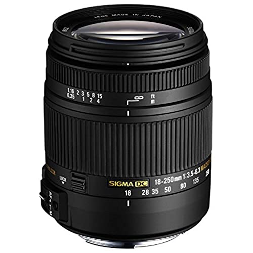 Sigma 18-250mm f/3.5-6.3 DC Macro OS HSM Lens for Canon (Official Sigma 3 Year UK Warranty)