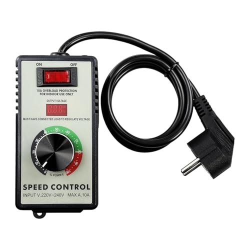 Drehzahlregler Motor, AC220~240V 4000W Elektronischer Spannungsregler mit 10A Universalsteckdose, Variabler Drehzahlregler Stufenlose Drehzahlregelu für Lüfter/Winkelschleifer/Handbohrer/Kreissägen