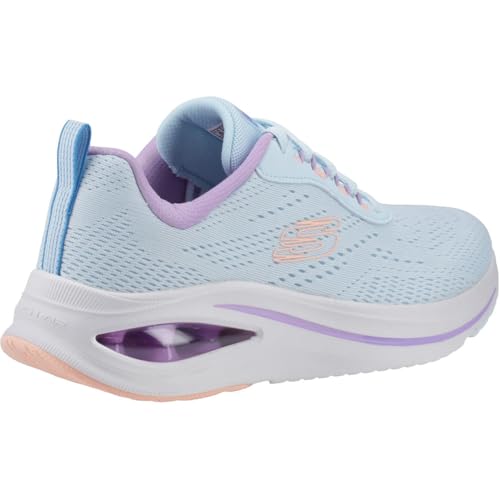 Image of Skechers Women's Skech META AIRED Out, Light Blue Mesh Multi Trim, 6