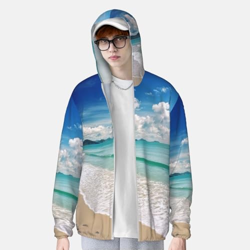 Sun Protection Hoodie Shirt Ocean Sea Beach UPF 50+ Long Sleeve Outdoor Rash Guard for Men Women4