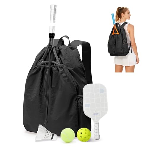 Pakembl Tennis Racket Bag Women Lightweight Tennis Sports Backpack Men Pickleball Badminton Squash Racket Bag Black