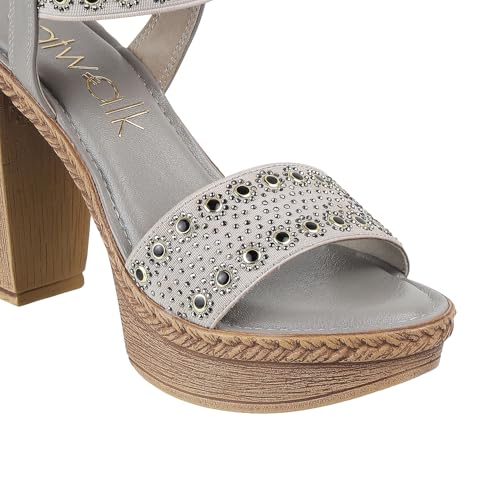 Image of Catwalk womens Cross-strap Shimmer Sandal