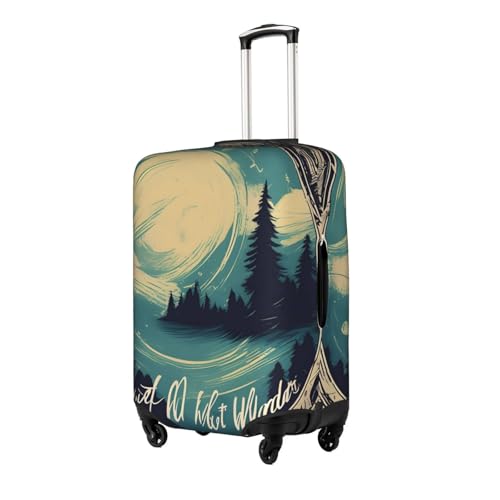 Not All Who Wander Are Lost 1 Tsa Approved Luggage Cover For 18-32 Inch Suitcases Scratch-Resistant Stretch Luggage Cover2