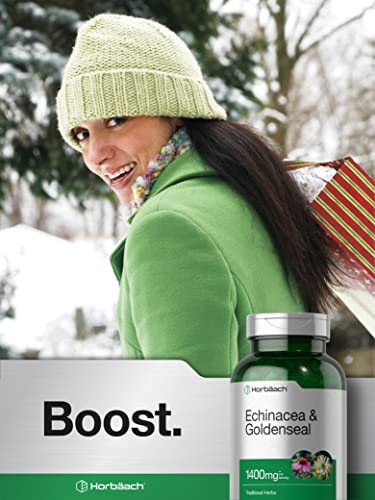 Horbäach CL3274 Echinacea Goldenseal Capsules | 1400Mg | 300 Count | Vegetarian, Non-Gmo, Gluten Free Extract Supplement thumb #5