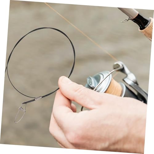 Kisangel 10 piezas mosquetones de acero para pesca miniatura 4