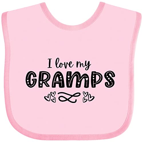 inktastic I Love My Gramps with Hearts Baby Bib