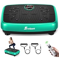 Vibrationsplatte, EvoSpark Vibrationsplatte Testsieger 2025 Verbesserte mit Doppelmotoren für Abnehmen, Ganzkörpertraining - Massagegerät, 450 LBS Power Vibration Plate für Home Workout（Grün）