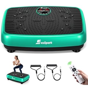 Vibration Plate Exercise Machine, 2025 New EvoSpark Vibration Plate Machine with Industrial Dual-Motor System,Whole Body Vibrating Plate for Lymphatic Drainage,450 Lbs Capacity Vibrate Platform