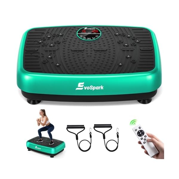 Vibration Plate Exercise Machine, 2025 New EvoSpark Vibration Plate Machine with Industrial Dual-Motor System,Whole Body Vibrating Plate for Lymphatic Drainage,450 Lbs Capacity Vibrate Platform