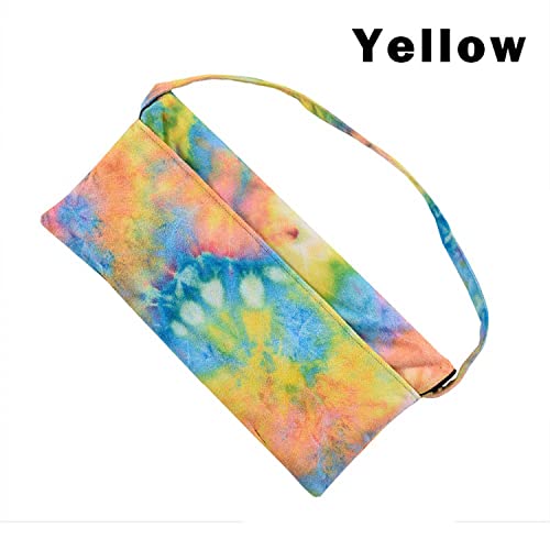 LIKEUDO Portable Pool Beach Sun Lounger Cover Pockets Microfiber Towel Travel Lounge Chair Cover Towels Sunbed Pockets Microfiber Towel Quick Dry Covers (yellow) - Image 2