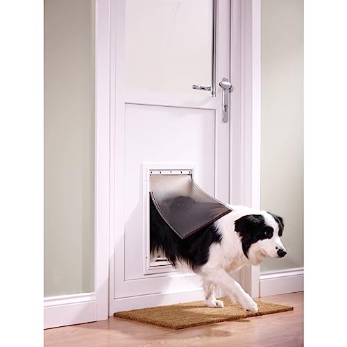 PetSafe - Aluminium Haustiertür - Robuster Rahmen, Wetterfestes Dichtungsprofil, Einfache DIY-Montage - Groß