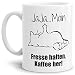 Produktbild Tasse mit Spruch - Nö-Katze Ja Ja Moin - lustige Tasse für die Arbeit/Bürotasse/freche Tasse mit Katze/Geschenkidee lustig - Weiß