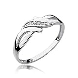 Damen Solitär Versprechen Ring Verlobungsring Antragsring 585 14k Gold Weißgold natürlicher echt Diamant Brillanten