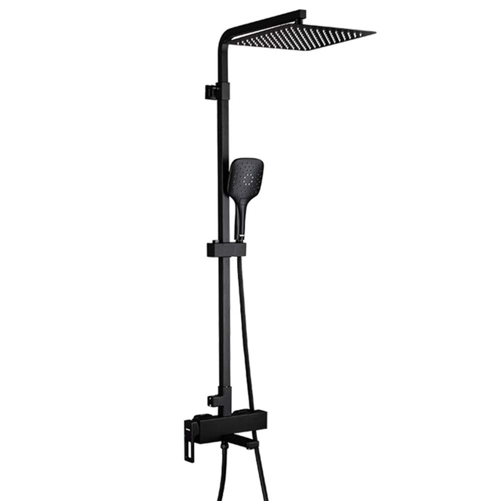 SWENEEN Handheld Showerblack Shower System,Bathroom Shower Combo Set,Multifunctional Wall Mounted Shower Faucet Set With 8 Inch Rain Shower Head,Hand Shower,Bathtub Faucet,