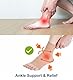 2 Paar Sprunggelenkbandage Medizinische Kompressionssocken Damen & Herren 20-30mmhg, Stützstrümpfe Bandage Fußgelenk Knöchelbandage für Schwellung Fersensporn Verstauchung Sport (2x Beige, M)