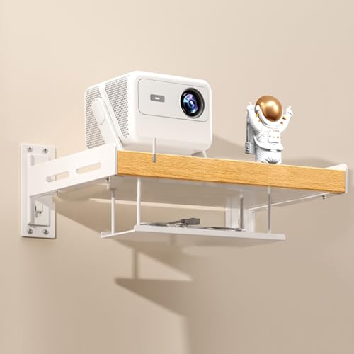 スピーカースタンド 壁掛け 大型 スピーカー壁マウント 取り外し可能なデザイン 多機能ディスプレイ棚 28/40cm シェルフ オーディオラック 取り付け簡単 耐荷重15kg 穴あけ不要 ホワイト二重層 28cm