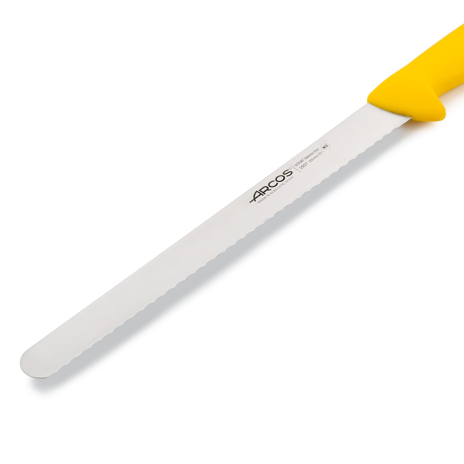 Arcos Serie 2900 - Coltello Pasticceria Coltello Torta - Lama Acciaio Inossidabile Nitrum 300 mm - Manico Polipropilene Colore Giallo