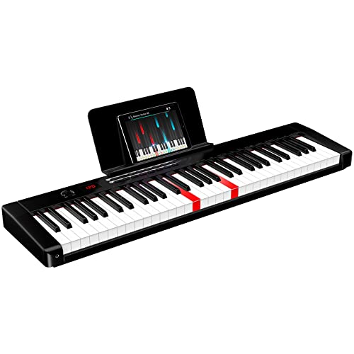 TERENCE Piano Numérique 61 Touches semi-lestées avec interface MIDI avec Touches Lumineuses support de partitions Bluetooth Sacs pour Clavier Câble audio Casque - Les Beatles, Paul McCartney, John Lennon, RIngo Starr, George Harrison TERENCE Piano Numérique 61 Touches semi-lestées avec interface MIDI avec Touches Lumineuses support de partitions Bluetooth Sacs pour Clavier Câble audio Casque