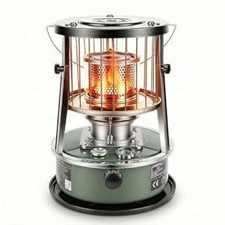 Vikye Portable Kerosene Heater, 2.6KW Adjustable Height Radiant Space Heater with 5.2L Tank, Non Electric Oil Heating for Camping Tent Ice Fishing Emergency