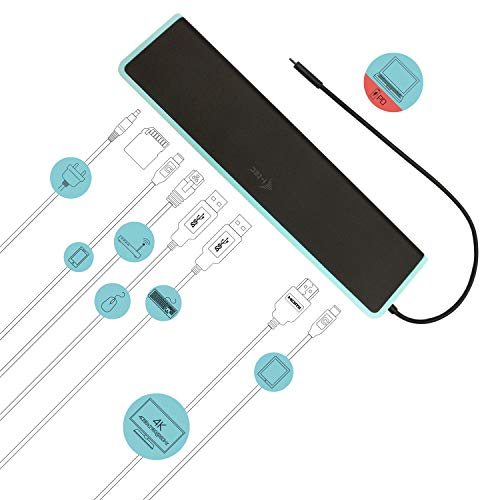 Base de conexión USB-C 4K HDMI Thunderbolt 3 Hub Multipuerto Gigabit LAN SD 4