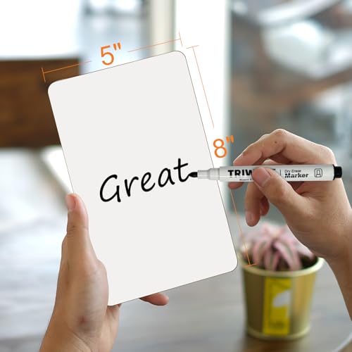 12 Pack 5"x8" Portable Mini White Board for Students,Personal Small Whiteboard,Lightweight Double Sided Dry Erase Board for Students Classroom,Individual Lapboards for Teaching with Erasers and Marker - Image 3
