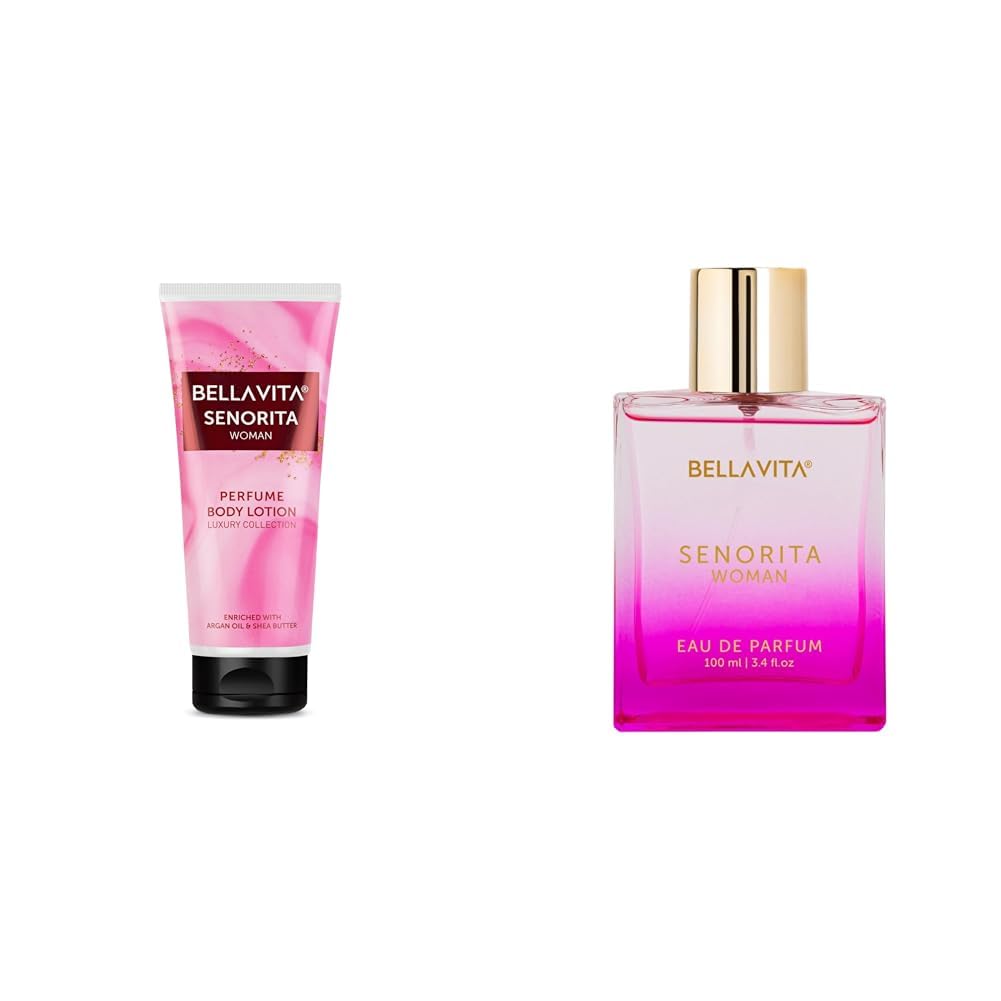 Bella Vita Luxury Senorita Woman Body Lotion for Nourishing Hydrating Soft SuppleHealthy Skin with Argan Oil and Shea Butter 200 Ml SENORITA Woman EDP