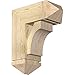 Ekena Millwork BKT0806X18X22WTL03RDF Westlake Arts and Crafts Rough Sawn Bracket w/Offset Brace, Douglas Fir