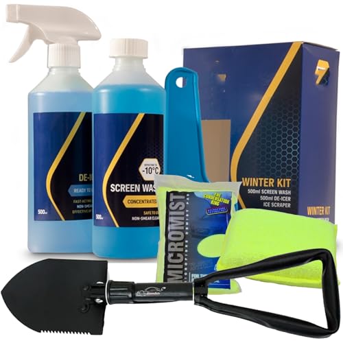 Xtremeauto Car Winter Kit - Car Winter Essentials Kit, Car Deicer Kit, Car Accessories Winter Gift Set Snow Ice Essential Pack Cold Weather Car Kit (Standard Kit)