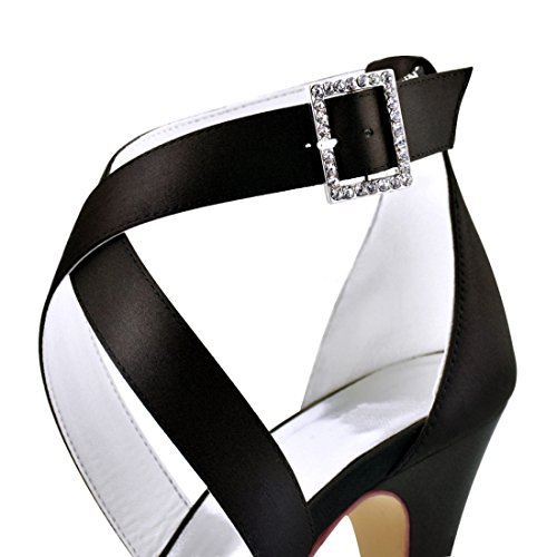 Sandales pour femme noir chic MinitooUK talon 10cm au design raffiné - 3