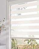 Persilux Custom Zebra Blinds for Windows Light Filtering Roller Shades for Day and Night Inside or Outside Mount Beige