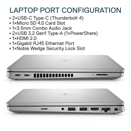 Image of Dell Latitude 5420 14-Inch 1920 x 1080 FHD Laptop, Core i7-1185G7, 16GB DDR4 RAM, 512GB M.2 NVMe SSD, Thunderbolt 4, HDMI, Windows 11 Pro, Webcam, Business Laptop (Renewed)