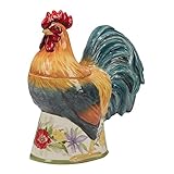 Certified International Floral Rooster 3-D Cookie Jar