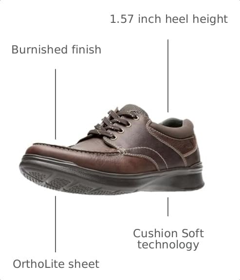Clarks Men's Cotrell Edge Oxford, Brown Oily Leather, 10 D-Medium US - image 3
