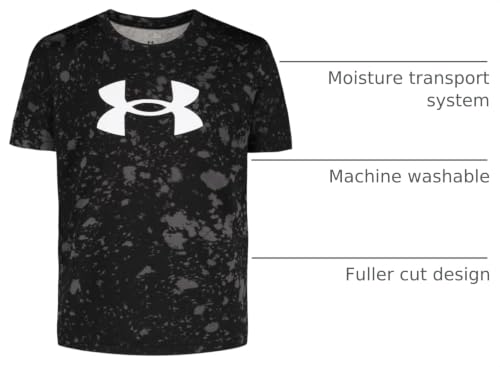 Image of Under Armour Boys' Short Sleeve Core Graphic T-Shirt, Lightweight & Breathable, Relaxed Fit