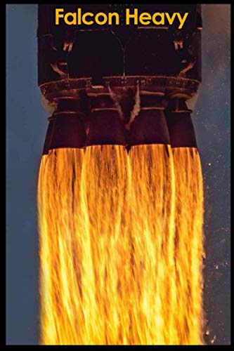 spacex falcon heavy: Nice Notebook journal gift, blank lined Notebook 120 pages Size 6*9, White