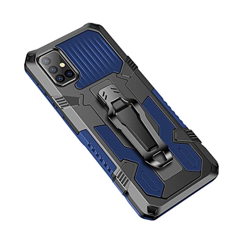 Compatible with Samsung Galaxy A21 Case, Military Grade Armor Case with Metal Belt Clip Built-in Kickstand Dual Layer Full Body Case for Galaxy A21