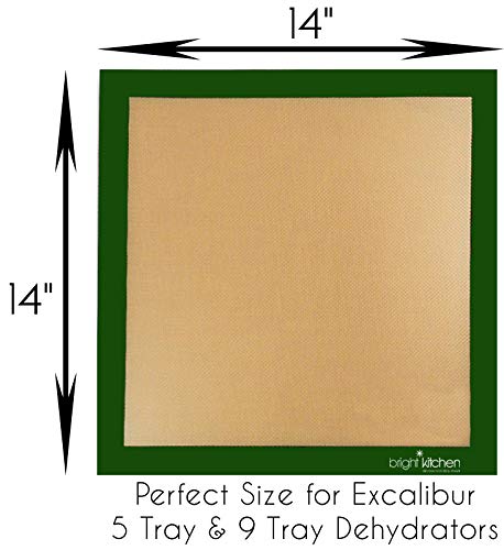 9 Silicone Ultra 14 X 14 Food Dehydrator & Baking Sheets Premium Compatible With Excalibur 5 & 9 Tray Dehydrating Fruit Rollups Crackers9-Pack product thumbnail 3