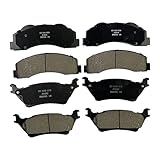 IBESTWOLF Front and Rear Ceramic Brake Pads for...