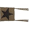 Vhc brands black star cotton 15×15 chair pad black  urban country home decor