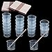 SBYURE 100 Pack 30ml Plastic Graduated Cups Clear Measuring Cups with 100 Pack Wooden Stirring Sticks for Mixing Paint, Stain, Epoxy, Resin