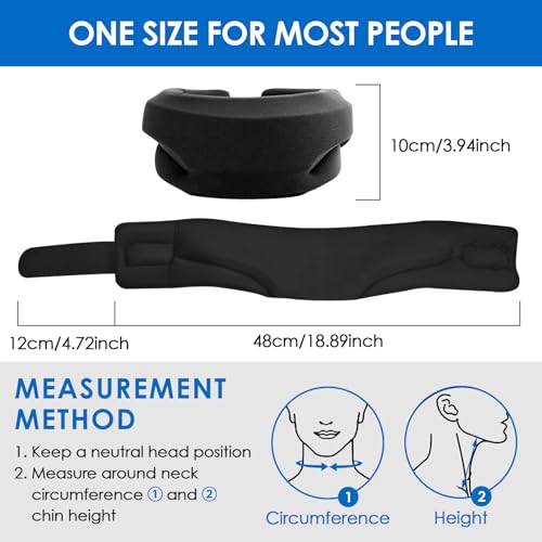 Waymaytecy Nackenstütze Gegen Nackenschmerzen, Zervikorrekte Halskrause, Entlastung Der Halswirbelsäule, Verstellbare Halskrause für Schlafen, Neck Support Für Schlaf & Alltag, Für Frauen Und Männer