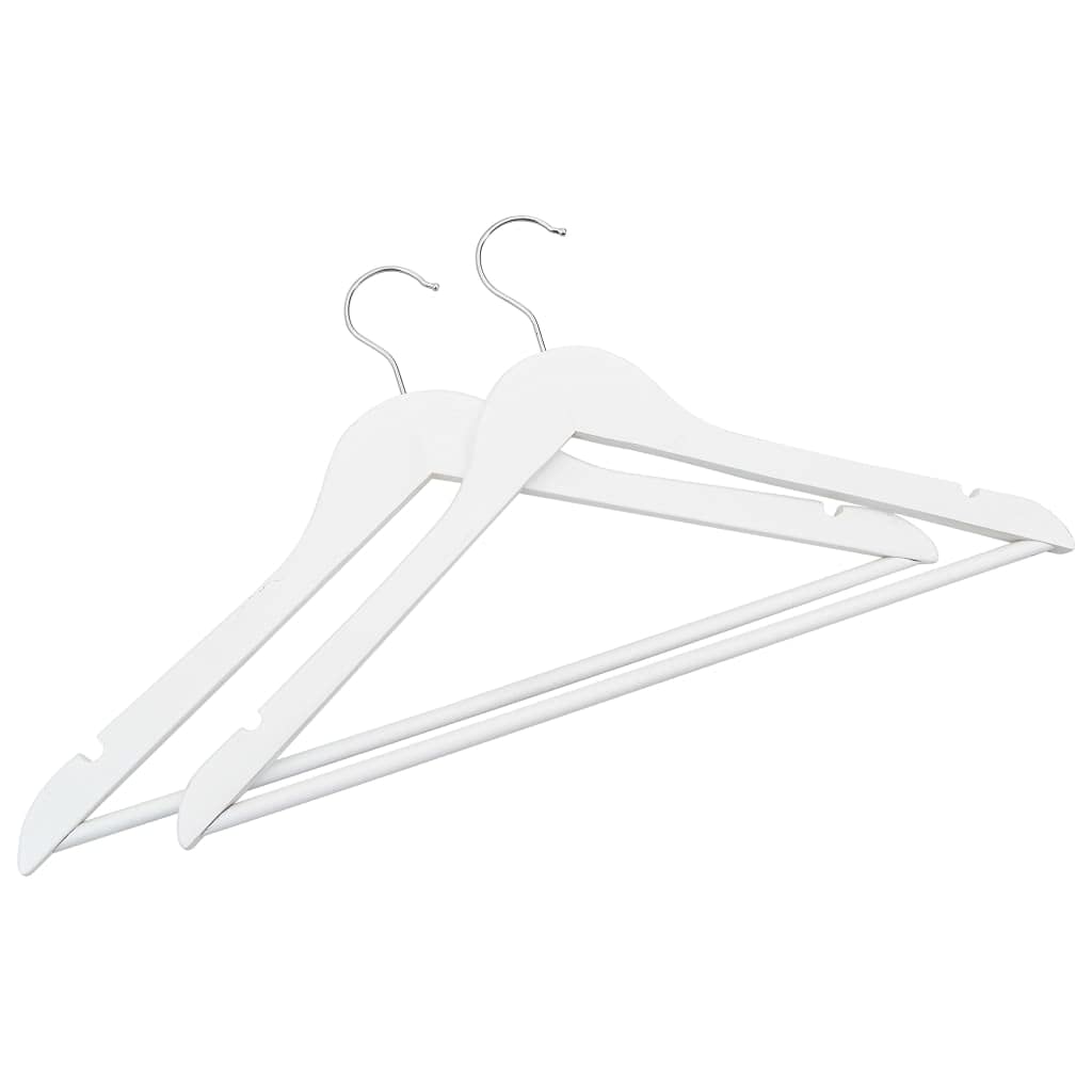 Genérico Juego de Perchas Ropa 50 uds Antideslizantes Madera Dura Blanco,Casa y jardín,Productos del hogar,Organización y Almacenamiento,Almacenamiento de Ropa y armarios,Perchas-289915