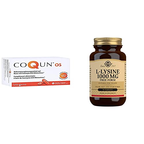 Coqun Os 60 Caps & Solgar | L-Lisina 1000 mg | Forma Libre | 50 Comprimidos Cover