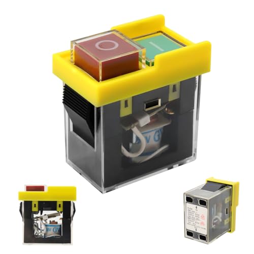 【Livello di protezione IP55】interruttore a pulsante ha eccellenti prestazioni antipolvere e impermeabile, il nostro interruttore di sicurezza ha una copertura trasparente impermeabile, che protegge il pulsante da acqua, umidità e polvere, migliorando notevolmente la sicurezza durante l'uso.